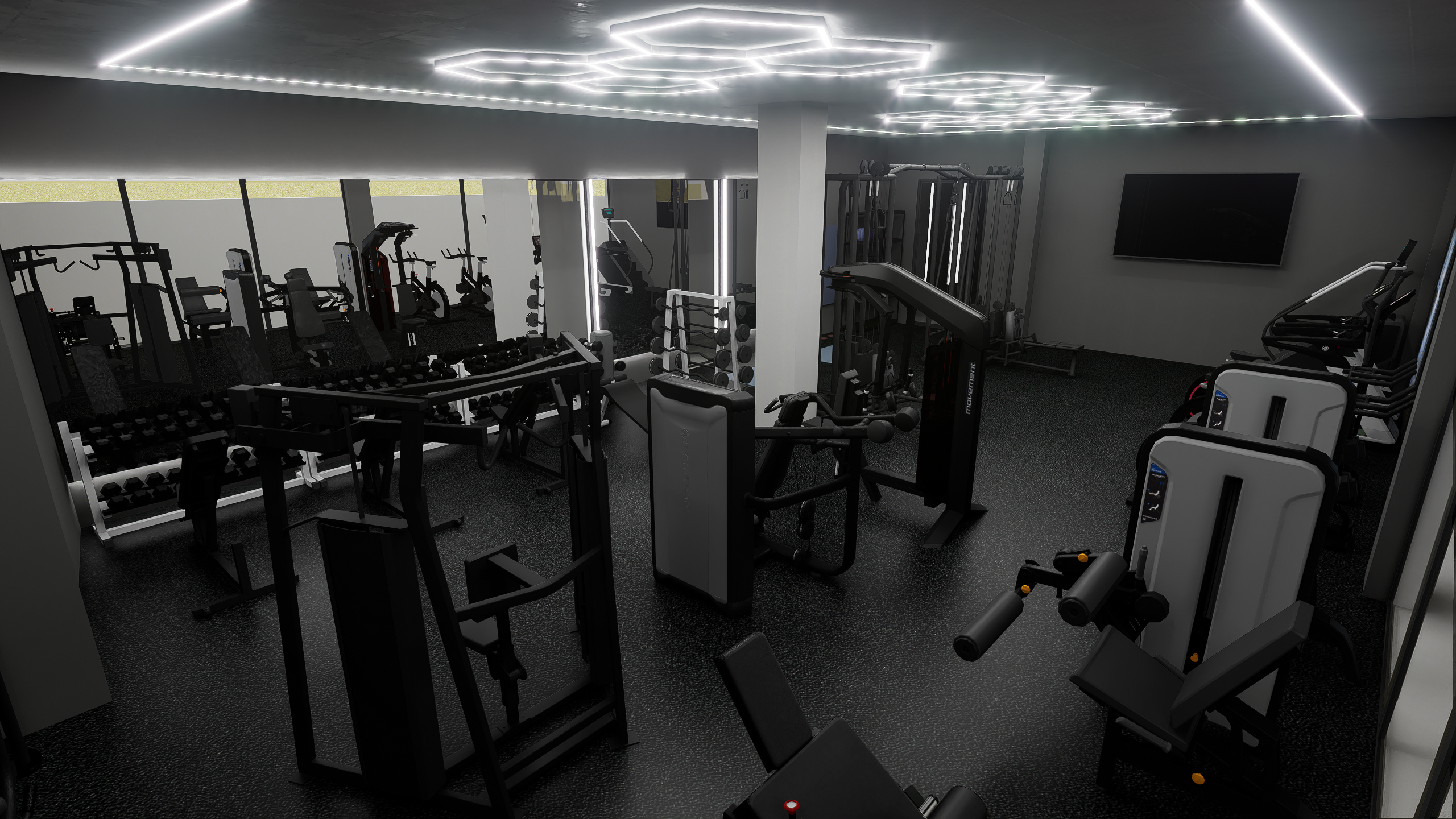 Hlavní sál Gymfinity Moravany
